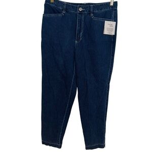 Liz Claiborne vintage retro indigo dye striped lightweight corduroy jeans 10 nwt